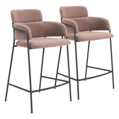 Zuo Modern - Marcel Counter Stool (Set of 2) Brown - 109666 veiw 1