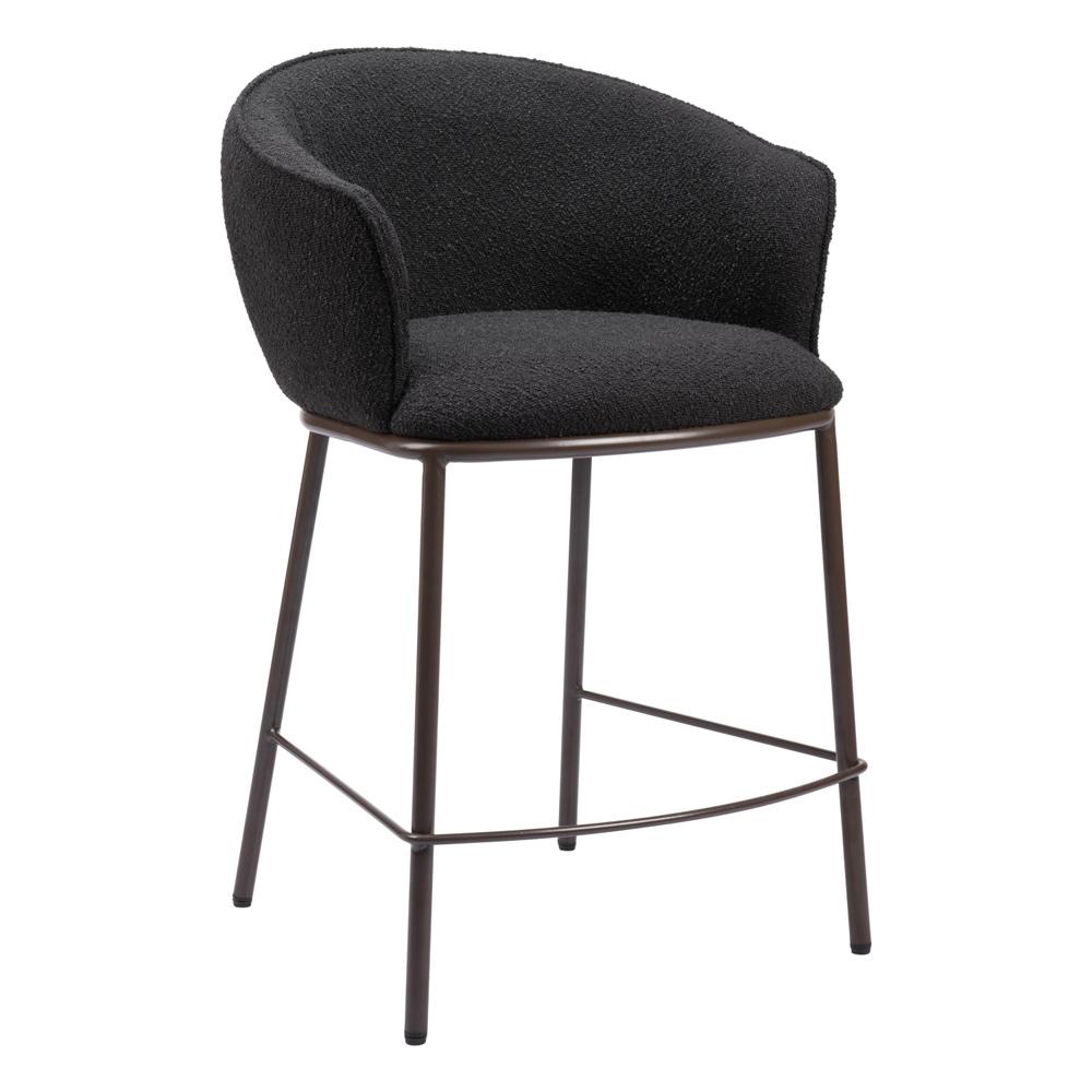 Zuo Modern - Essen Counter Stool Black & Bronze - 109809 veiw 1