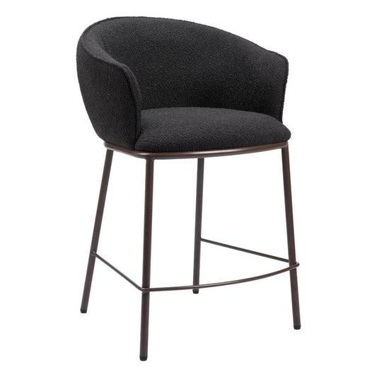 Zuo Modern - Essen Counter Stool Black & Bronze - 109809 veiw 1