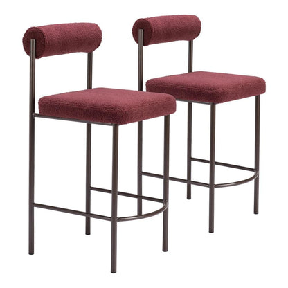 Zuo Modern - Livorno Counter Stool (Set of 2) Red & Bronze - 109813 veiw 1