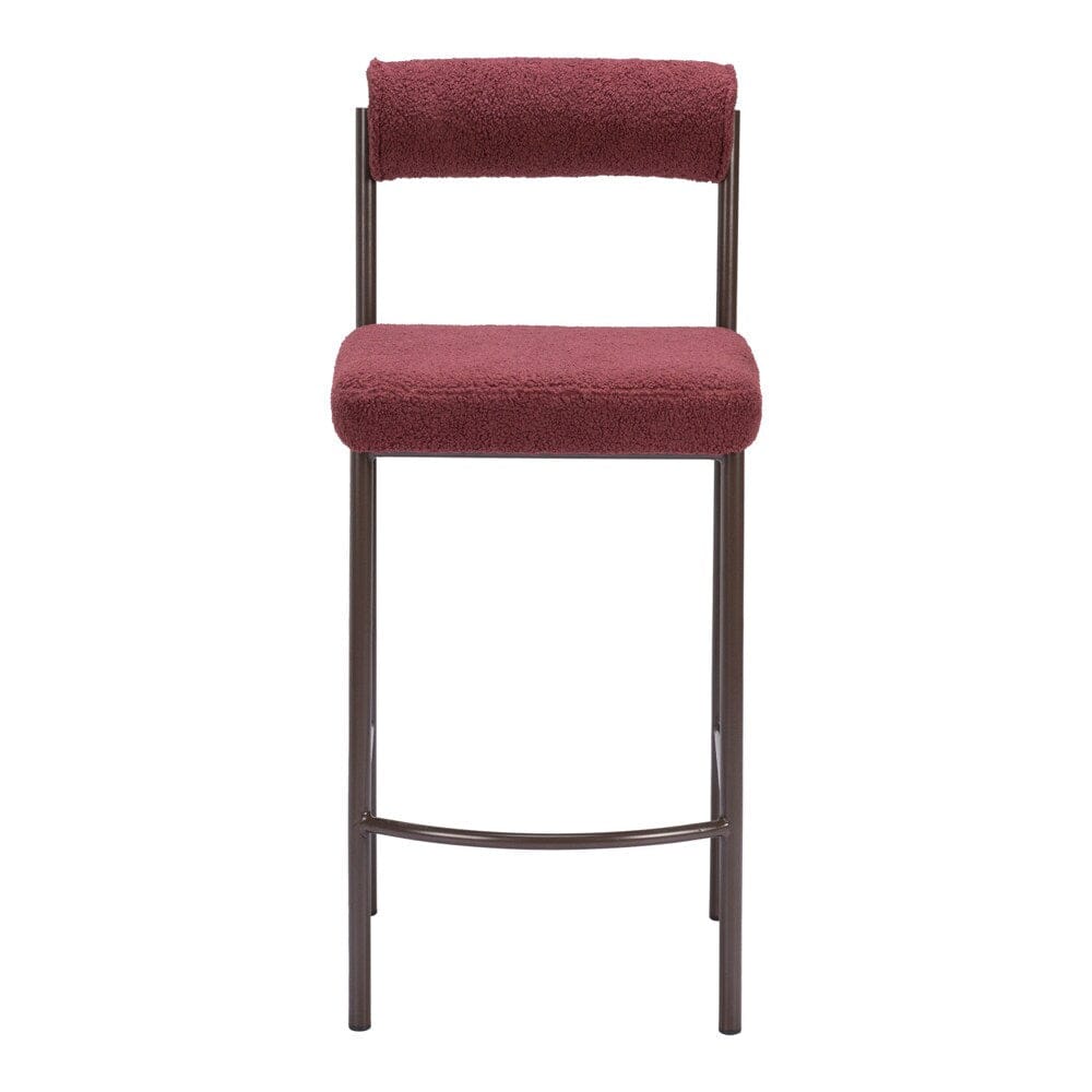 Zuo Modern - Livorno Counter Stool (Set of 2) Red & Bronze - 109813 veiw 3