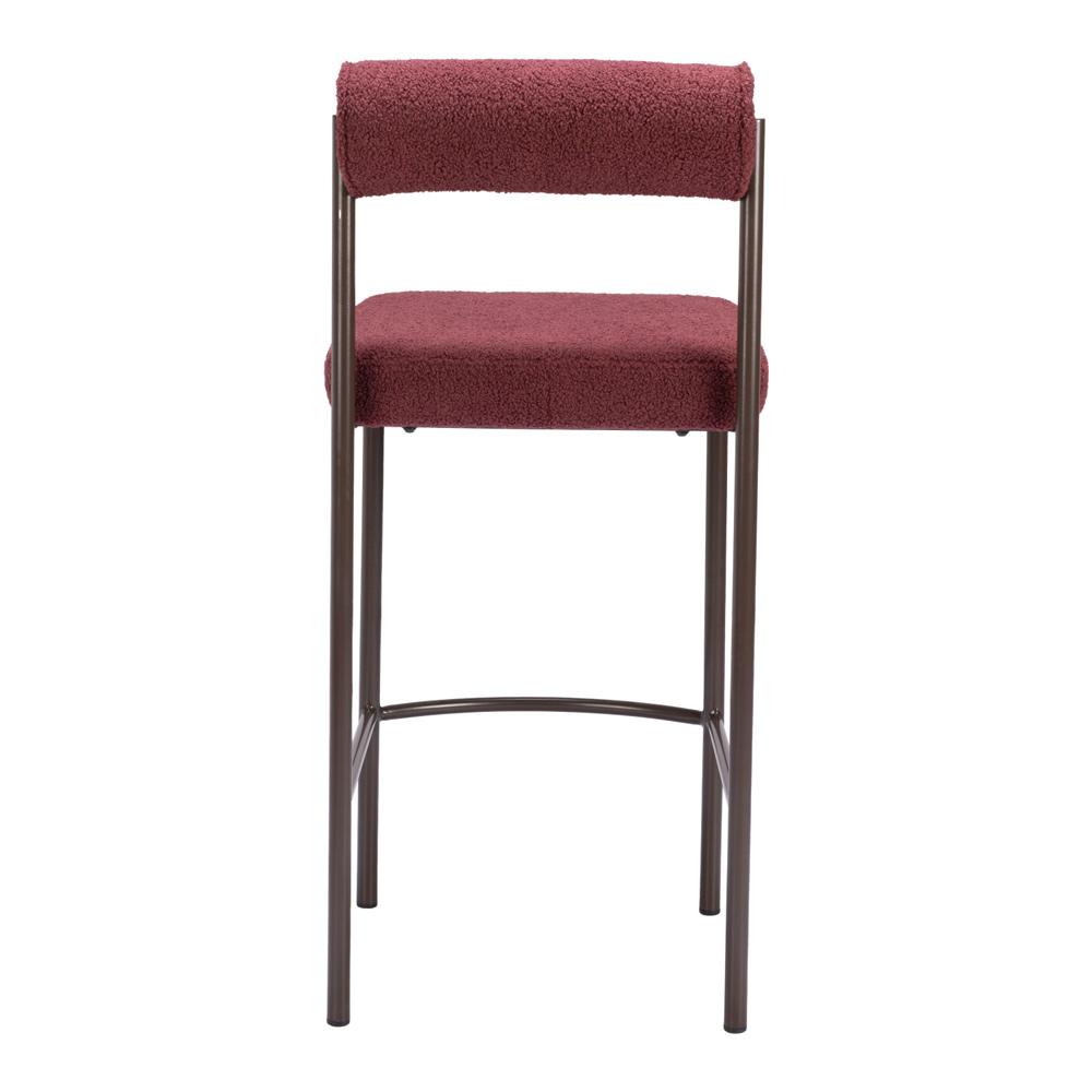 Zuo Modern - Livorno Counter Stool (Set of 2) Red & Bronze - 109813 veiw 4