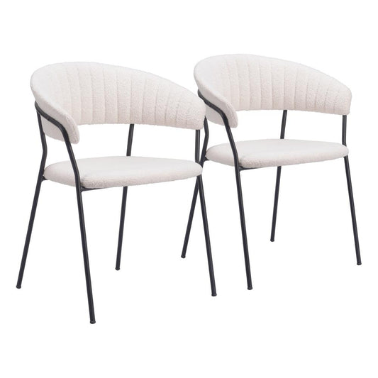 Zuo Modern - Josephine Dining Chair (Set of 2) Cream - 109669 veiw 1