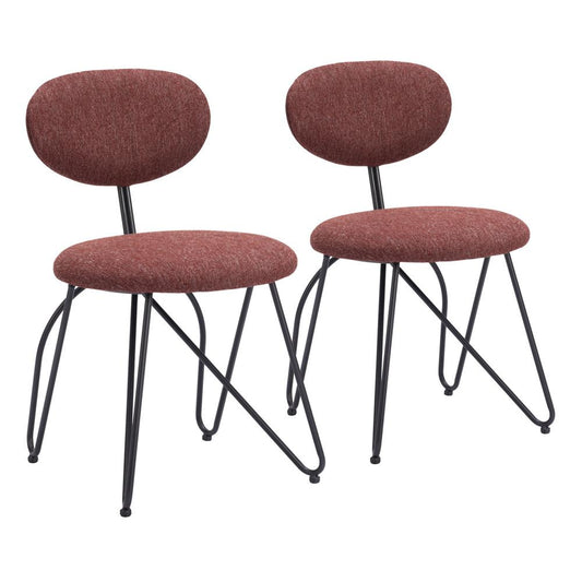 Zuo Modern - Novi Dining Chair (Set of 2) Maroon Brown - 110018 veiw 1