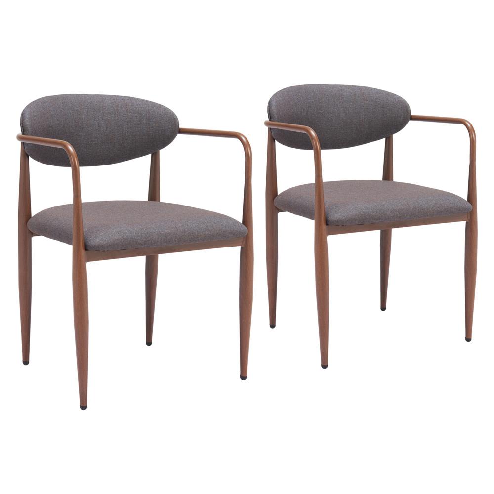 Zuo Modern - Zens Dining Chair (Set of 2) Truffle Gray - 110208 veiw 1
