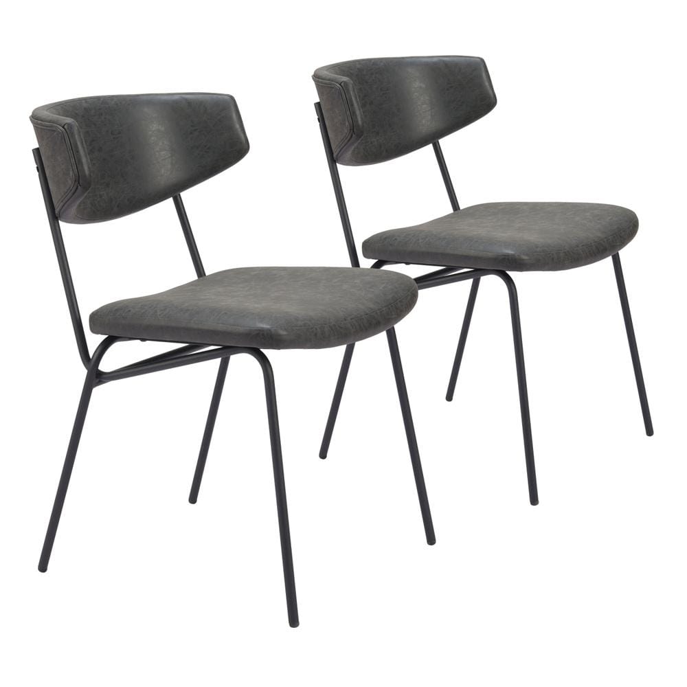 Zuo Modern - Charon Dining Chair (Set of 2) Vintage Black - 110259 veiw 1
