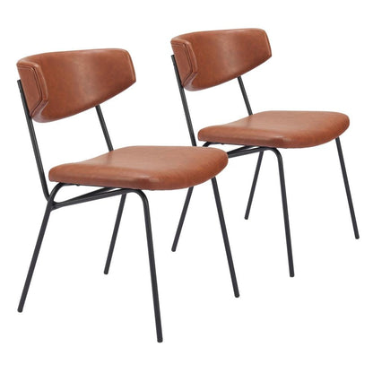Zuo Modern - Charon Dining Chair (Set of 2) Vintage Brown - 110258 veiw 1