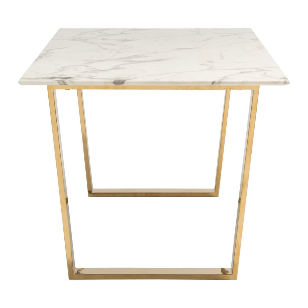 Zuo Modern - Atlas Dining Table White & Gold - 100652 veiw 2