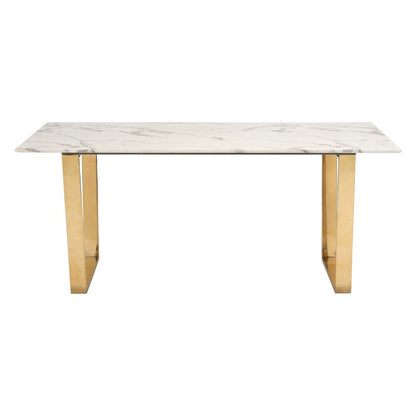 Zuo Modern - Atlas Dining Table White & Gold - 100652 veiw 3