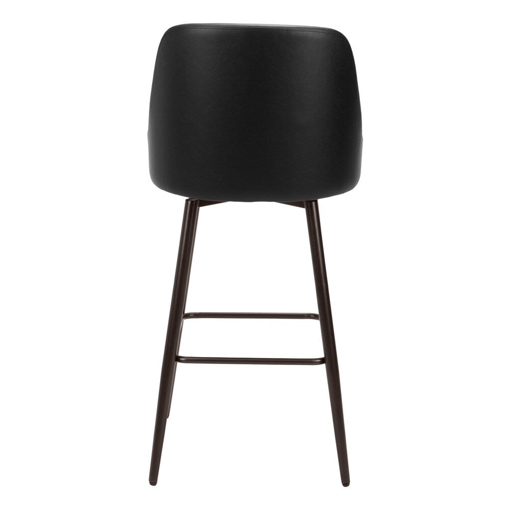 Zuo Modern - Keppel Swivel Barstool Black & Bronze - 109975 veiw 4