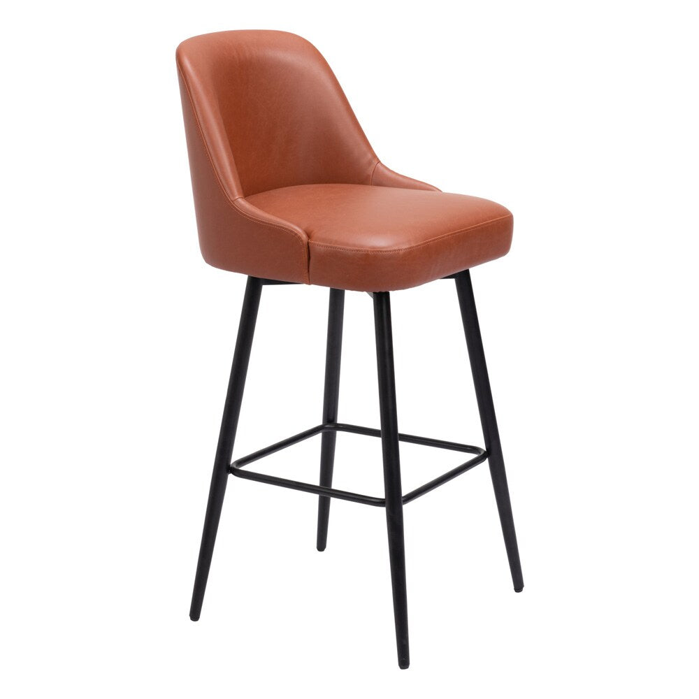 Zuo Modern - Keppel Swivel Barstool Brown - 109974 veiw 1
