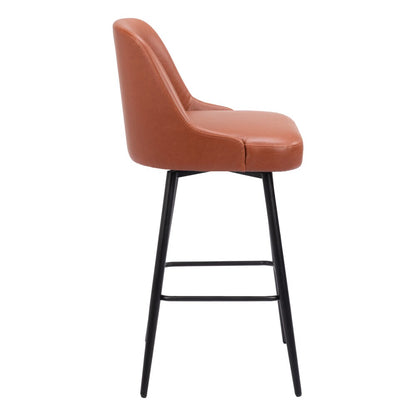 Zuo Modern - Keppel Swivel Barstool Brown - 109974 veiw 2