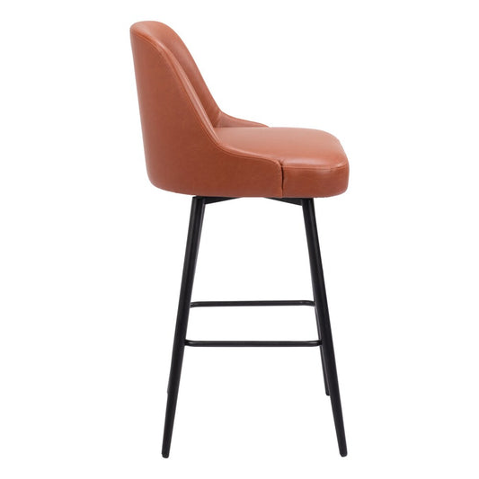 Zuo Modern - Keppel Swivel Barstool Brown - 109974 veiw 2