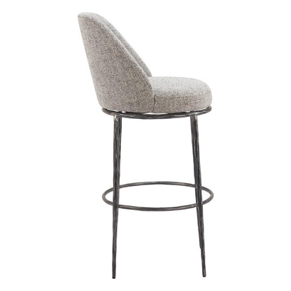Zuo Modern - Nordhavn Swivel Barstool Gray - 110273 veiw 2