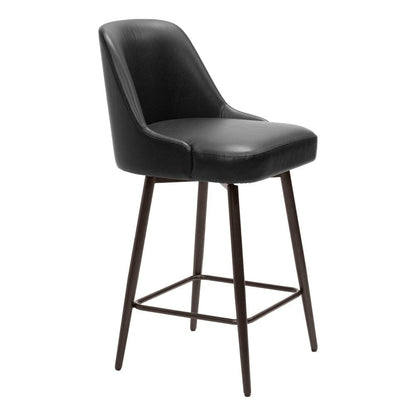 Zuo Modern - Keppel Swivel Counter Stool Black & Bronze - 109973 veiw 1
