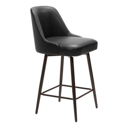 Zuo Modern - Keppel Swivel Counter Stool Black & Bronze - 109973 veiw 1