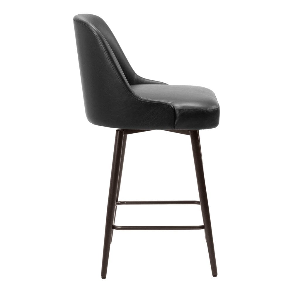 Zuo Modern - Keppel Swivel Counter Stool Black & Bronze - 109973 veiw 2