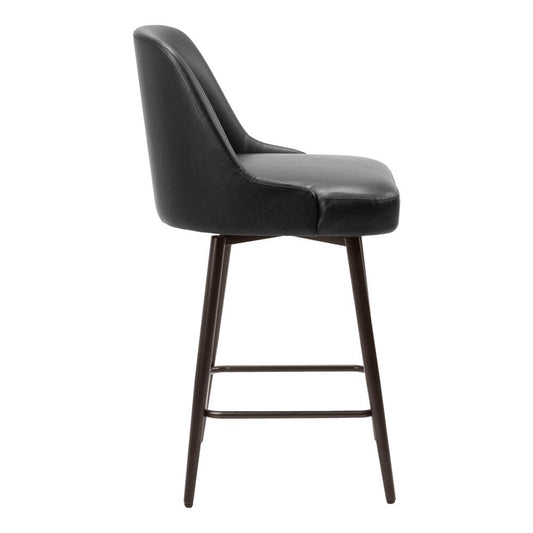 Zuo Modern - Keppel Swivel Counter Stool Black & Bronze - 109973 veiw 2