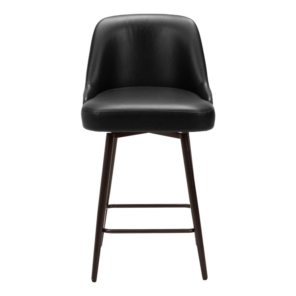 Zuo Modern - Keppel Swivel Counter Stool Black & Bronze - 109973 veiw 3
