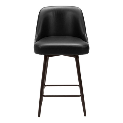 Zuo Modern - Keppel Swivel Counter Stool Black & Bronze - 109973 veiw 3
