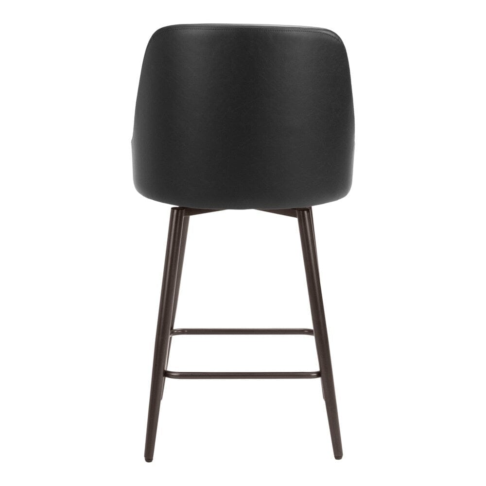 Zuo Modern - Keppel Swivel Counter Stool Black & Bronze - 109973 veiw 4