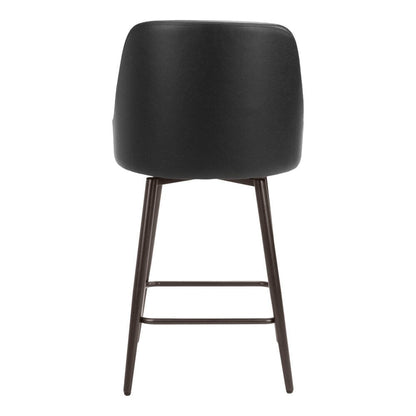 Zuo Modern - Keppel Swivel Counter Stool Black & Bronze - 109973 veiw 4
