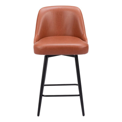 Zuo Modern - Keppel Swivel Counter Stool Brown - 109972 veiw 3