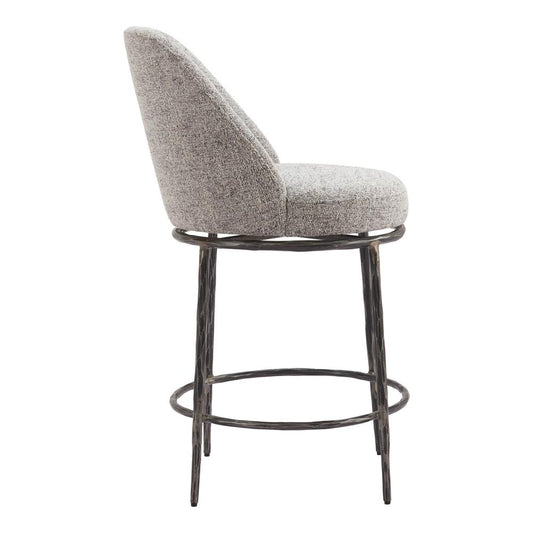 Zuo Modern - Nordhavn Swivel Counter Stool Gray - 110274 veiw 2