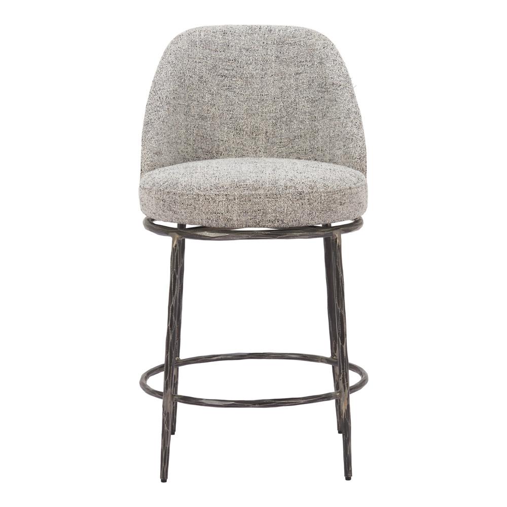 Zuo Modern - Nordhavn Swivel Counter Stool Gray - 110274 veiw 3