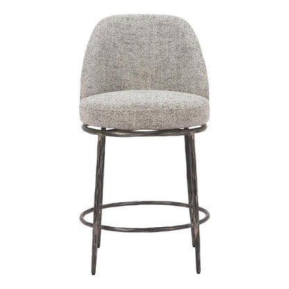 Zuo Modern - Nordhavn Swivel Counter Stool Gray - 110274 veiw 3