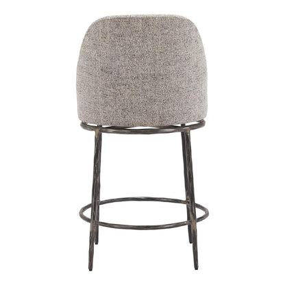 Zuo Modern - Nordhavn Swivel Counter Stool Gray - 110274 veiw 4