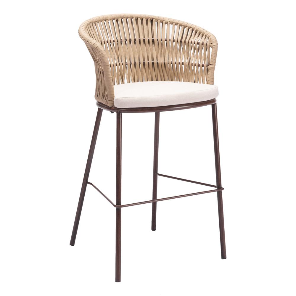 Zuo Modern - Freycinet Barstool Natural - 703990 veiw 1