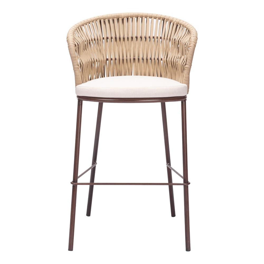 Zuo Modern - Freycinet Barstool Natural - 703990 veiw 3
