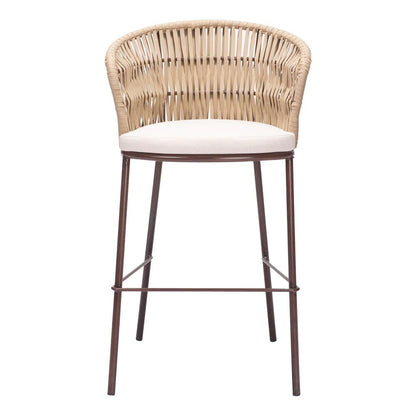 Zuo Modern - Freycinet Barstool Natural - 703990 veiw 3