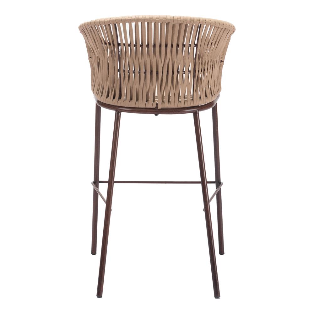 Zuo Modern - Freycinet Barstool Natural - 703990 veiw 4