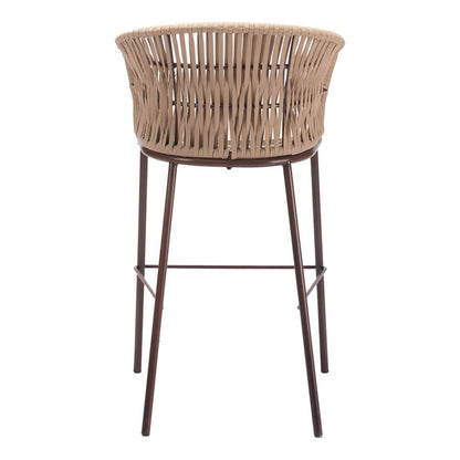 Zuo Modern - Freycinet Barstool Natural - 703990 veiw 4