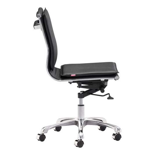 Zuo Modern - Lider Plus Armless Office Chair Black - 215218 veiw 2