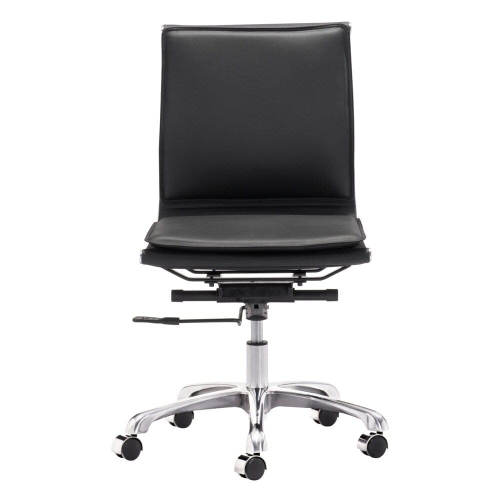 Zuo Modern - Lider Plus Armless Office Chair Black - 215218 veiw 3