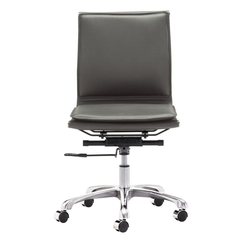 Zuo Modern - Lider Plus Armless Office Chair Gray - 215233 veiw 3