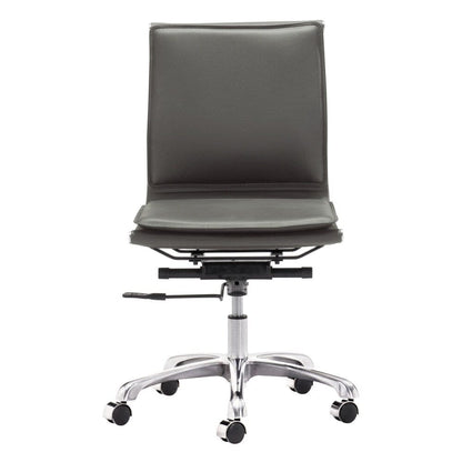 Zuo Modern - Lider Plus Armless Office Chair Gray - 215233 veiw 3