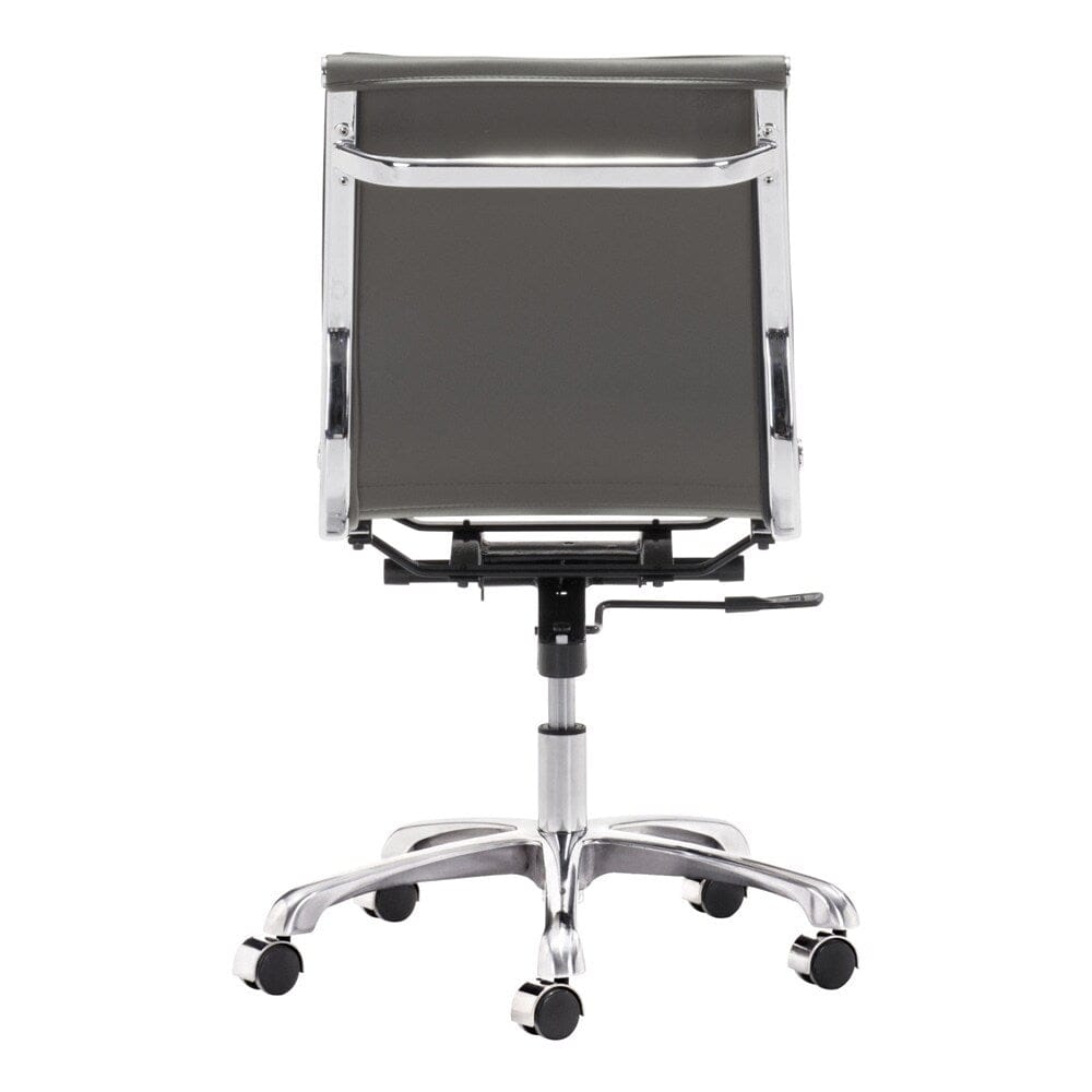 Zuo Modern - Lider Plus Armless Office Chair Gray - 215233 veiw 4