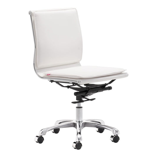 Zuo Modern - Lider Plus Armless Office Chair White - 215219 veiw 1