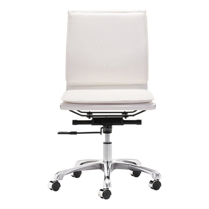 Zuo Modern - Lider Plus Armless Office Chair White - 215219 veiw 3
