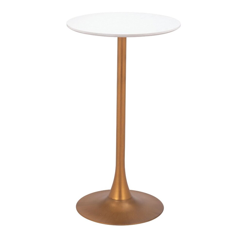 Zuo Modern - Auray Bar Table White & Gold - 109829 veiw 1