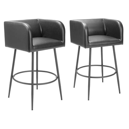 Zuo Modern - Horbat Barstool (Set of 2) Black - 110063 veiw 1