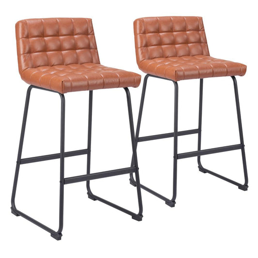 Zuo Modern - Pago Barstool (Set of 2) Brown - 109950 veiw 1