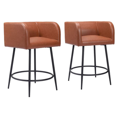 Zuo Modern - Horbat Counter Stool (Set of 2) Brown - 109946 veiw 1