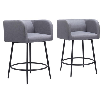 Zuo Modern - Horbat Counter Stool (Set of 2) Gray - 110065 veiw 1