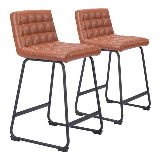 Zuo Modern - Pago Counter Stool (Set of 2) Brown - 109949 veiw 1