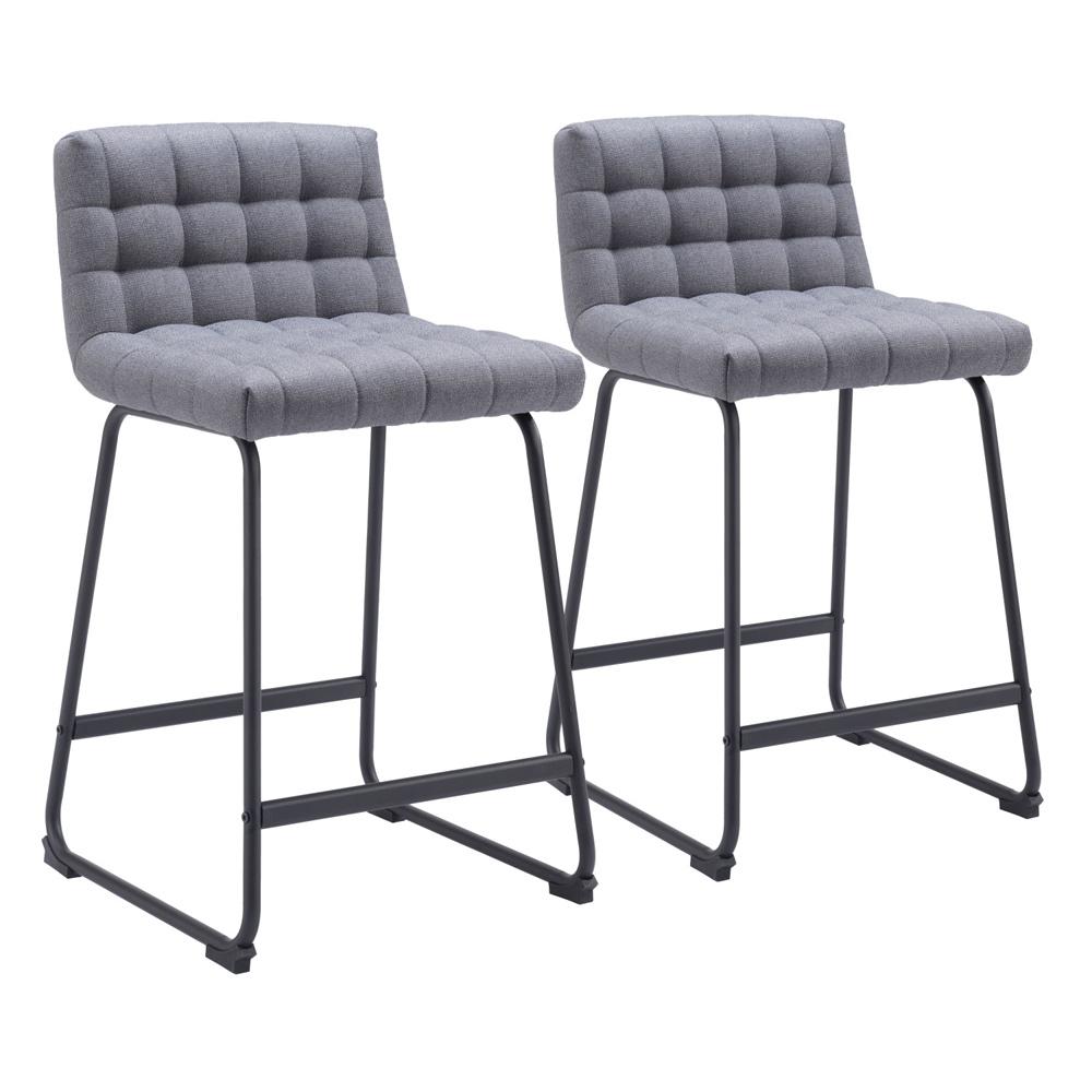 Zuo Modern - Pago Counter Stool (Set of 2) Gray - 110071 veiw 1